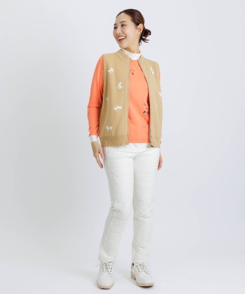 PiCONE 赤 プリント柄 ベスト Picone Club｜ウール混トランプ柄ニットベスト | Rakuten Fashion(楽天