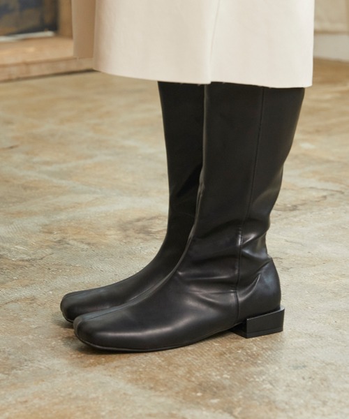 「menue」 ロングブーツ X-SMALL ブラック レディース_画像2