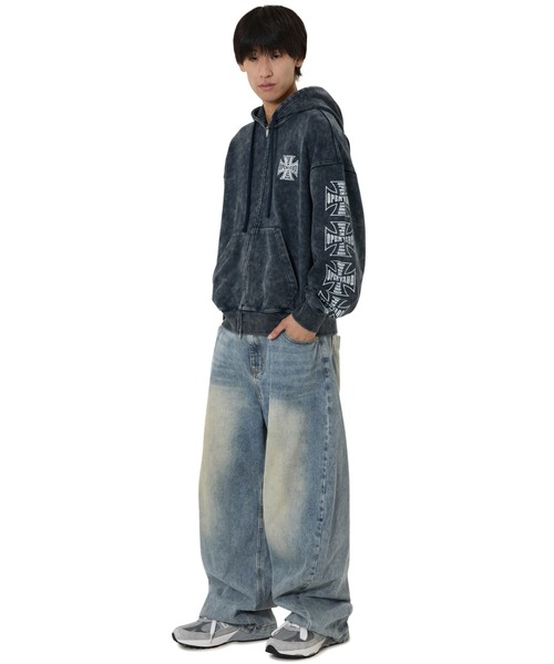 OY（オーワイ） パーカー 「OY/オーワイ」CROSS FADE WASHED HOODIE