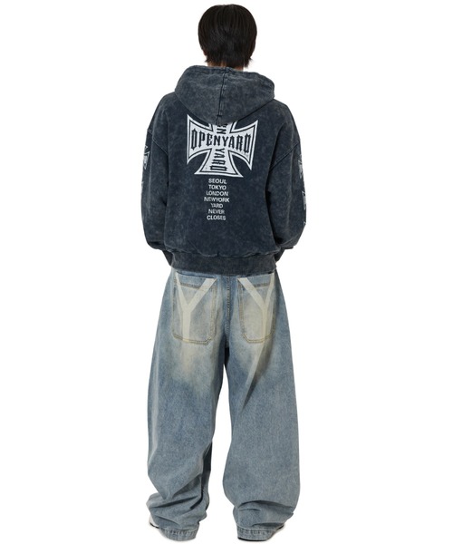 OY（オーワイ） パーカー 「OY/オーワイ」CROSS FADE WASHED HOODIE