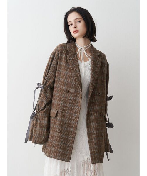 jouetie ジャケット テーラードジャケット スリーブリボンジャケット