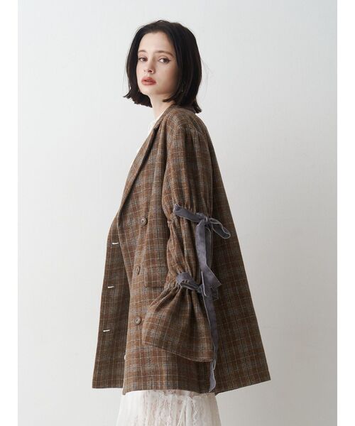 jouetie スリーブリボンジャケットコート jouetie（ジュエティ） ジャケット テーラードジャケット スリーブ