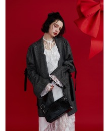 jouetie スリーブリボンジャケットコート ジュエティ jouetie スリーブリボンジャケットコート （ピンク