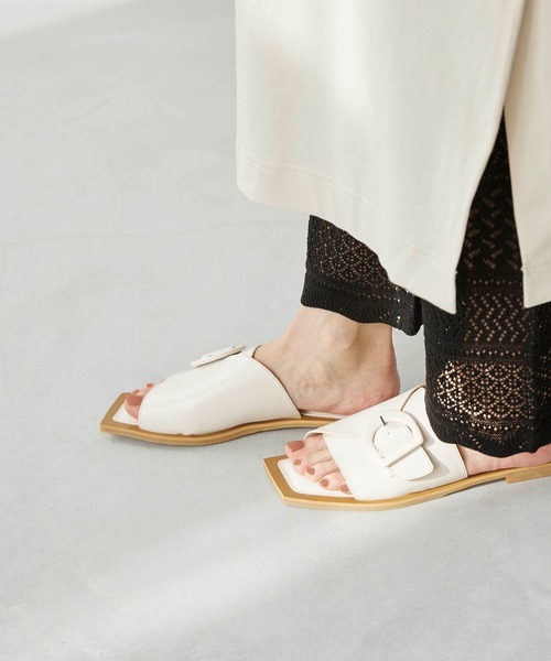 「menue」 フラットサンダル LL アイボリー レディース_画像6