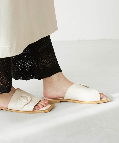 「menue」 フラットサンダル LL アイボリー レディース_画像7