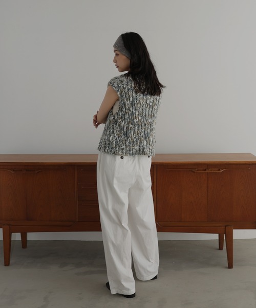 hellam（ヘラム） ベスト ジレ ミックスニットベスト レディース