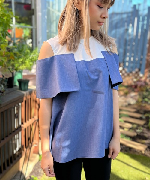 「AVIE」 半袖ブラウス 38 ブラック レディース_画像2