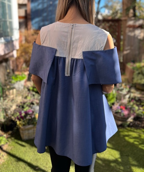 「AVIE」 半袖ブラウス 38 ブラック レディース_画像6