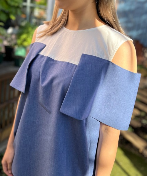 「AVIE」 半袖ブラウス 38 ブラック レディース_画像9