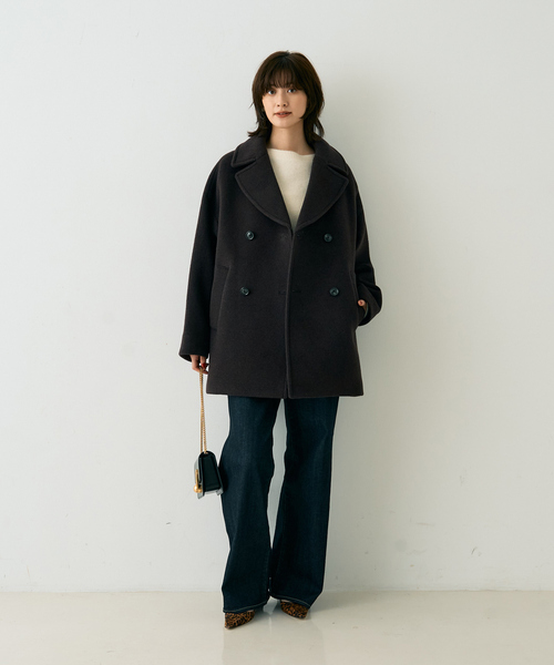 【新品未使用タグ付】ティッカ ticca Pコート 2024AW ブラック 新品未使用タグ付】ティッカ ticca Pコート 2024AW ブラック