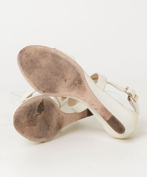 「JIMMY CHOO」 ヒールサンダル 37.5 ベージュ レディース_画像3