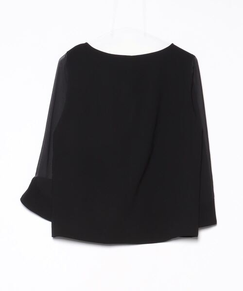 「NOBLE」 7分袖ブラウス - ブラック レディース_画像2