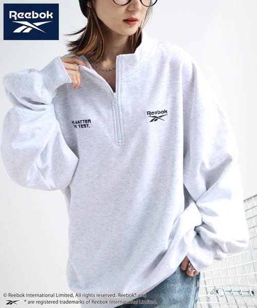 RLX アールエルエックス　 裏起毛　 ハーフジップ スウェット　白 Reebok（リーボック） トレーナー スウェット 「Reebok/リーボック」裏