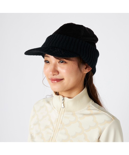 marie claireゴルフ 未使用 ニット帽.ネックウォーマー Marie Claire（マリ クレール） ニット帽 ニットキャップ marie claire