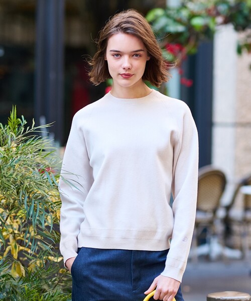 「DRESSTERIOR」 長袖ニット 36 ベージュ レディース_画像4