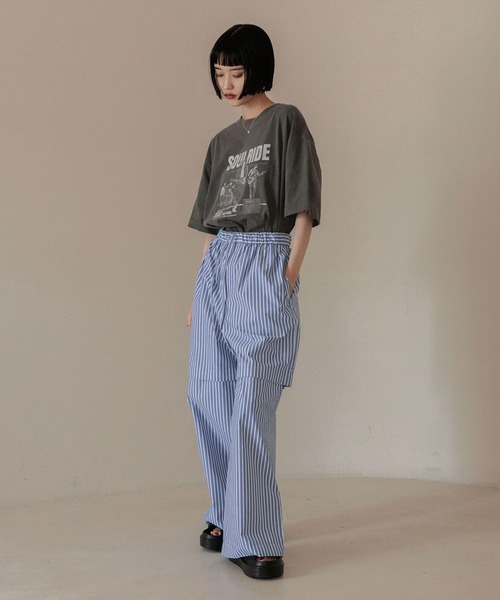 「LOWRYS FARM」 半袖Tシャツ FREE アイボリー レディース_画像4