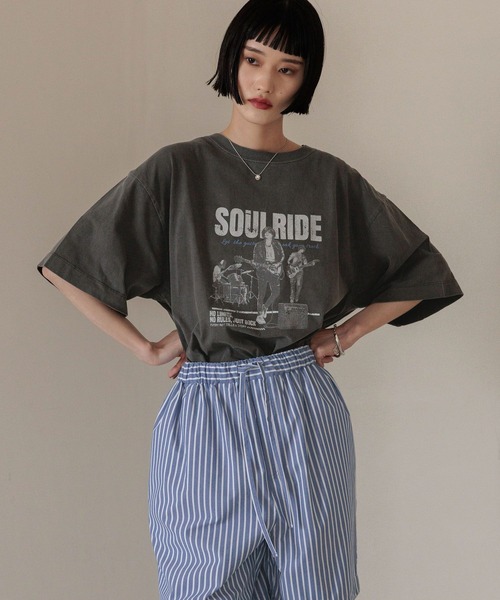 「LOWRYS FARM」 半袖Tシャツ FREE アイボリー レディース_画像6