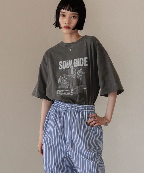 「LOWRYS FARM」 半袖Tシャツ FREE アイボリー レディース_画像7