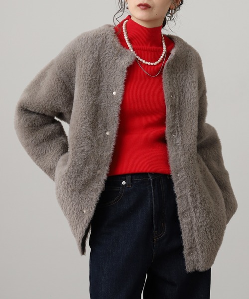 OMNES（オムネス） カーディガン OMNES Supremo フェザーヤーンダブル