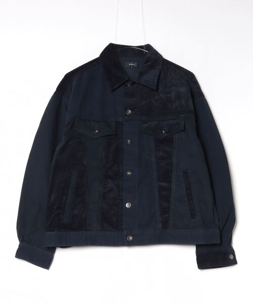 【BEAMS】コーディロイ テーラードジャケット ネイビー XLサイズ B：MING by BEAMS（ビーミング by ビームス） ジャケット テーラード