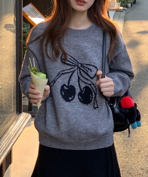 ニット セーター CHERRY RIBBON KNIT レディース : ZOZOTOWN Yahoo!店