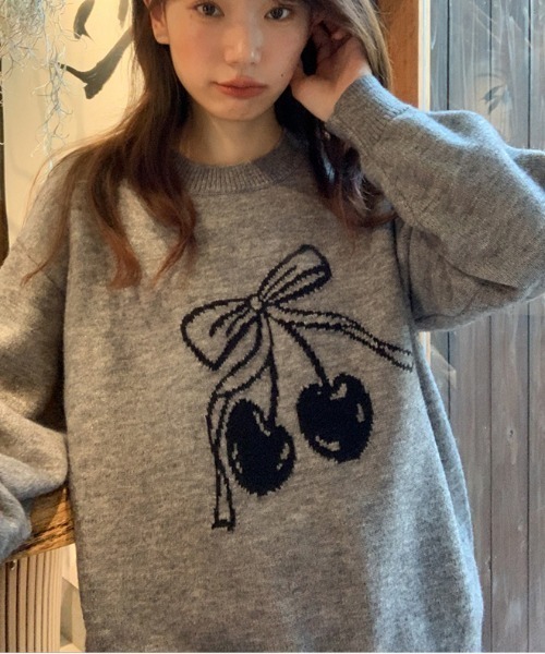 ニット セーター CHERRY RIBBON KNIT レディース : ZOZOTOWN Yahoo!店