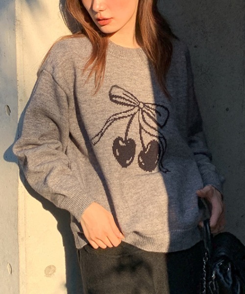 ニット セーター CHERRY RIBBON KNIT レディース : ZOZOTOWN Yahoo!店