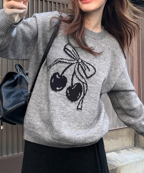 ニット セーター CHERRY RIBBON KNIT レディース : ZOZOTOWN Yahoo!店
