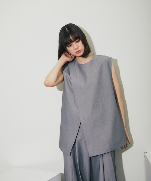 「SMILE ORCHID」 ノースリーブブラウス L ブラック レディース_画像6