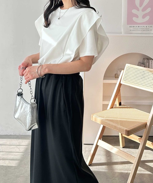 「GeeRA」 半袖ワンピース MEDIUM ブラック レディース_画像5