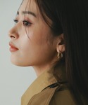 アレルギー対応 ピアス ノットアクセントフープ...の詳細画像3