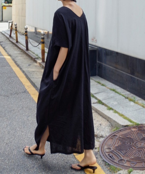 「a lot of love」 半袖ワンピース L グリーン レディース_画像3