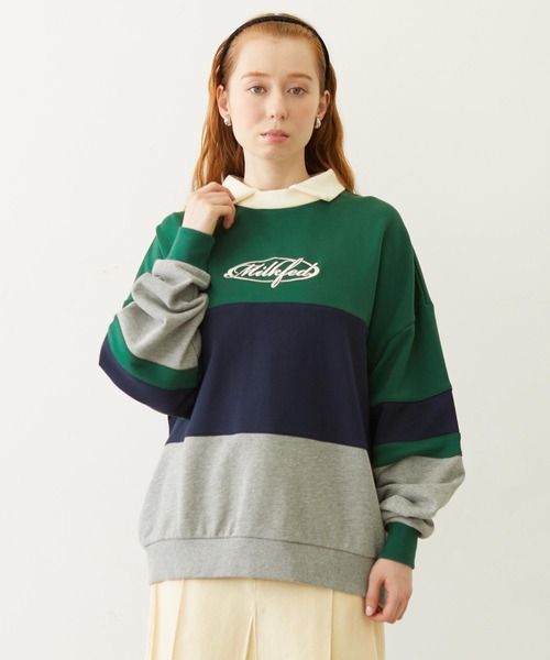トレーナー/スウェット MILKFED.  PANELED SWEAT TOP MILKFED.（ミルクフェド） トレーナー スウェット PANELED COLOR BLOCK