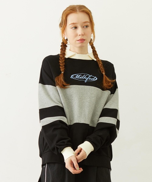 トレーナー/スウェット MILKFED.  PANELED SWEAT TOP MILKFED.（ミルクフェド） トレーナー スウェット PANELED COLOR BLOCK