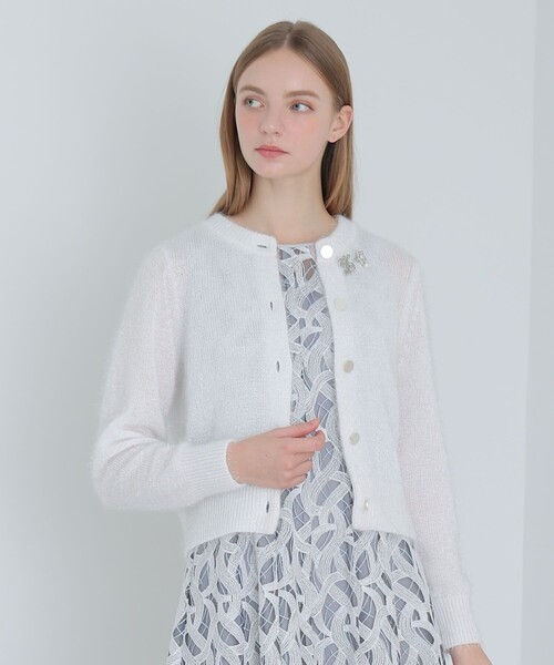 ANAYI（アナイ） カーディガン ラメシャギークルー カーディガン