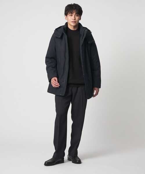 【BLACK】メランジ ミドル フードブルゾン-撥水-<A DAY IN THE LIFE> UNITED ARROWS LTD. OUTLET｜メランジ ミドル フードブルゾン-撥水-<A