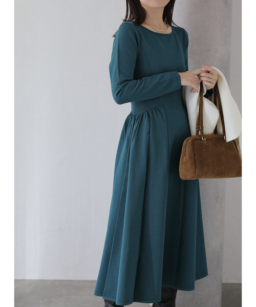 ラ トータリテ（La TOTALITE）/フィットフレアニットワンピース La TOTALITE（ラ トータリテ） ワンピース フィットフレアニット