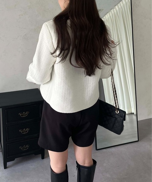 「prose verse」 ノーカラージャケット MEDIUM オフホワイト レディース_画像7