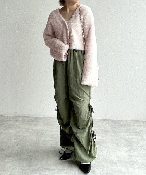 「w closet」 ニットカーディガン FREE ホワイト レディース_画像10