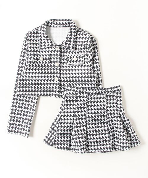 gossip!ロサンゼルス セットアップ 千鳥柄ジャケット＋プリーツミニ