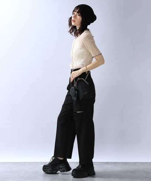 「JEANASIS」 半袖Tシャツ FREE ブラック系その他 レディース_画像5