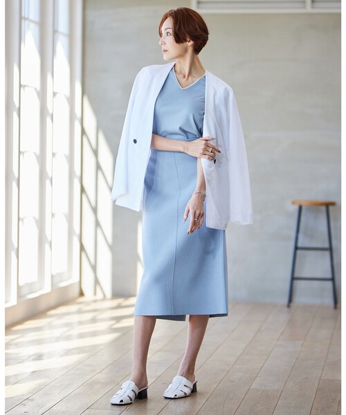「ICB」 半袖ニット SMALL ベージュ レディース_画像3
