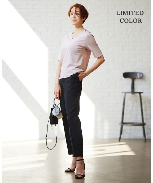 「ICB」 半袖ニット SMALL ベージュ レディース_画像5