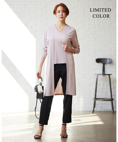 「ICB」 半袖ニット SMALL ベージュ レディース_画像6