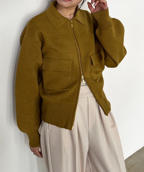 「solleim」 ブルゾン L アイボリー レディース_画像2