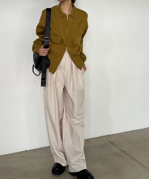 「solleim」 ブルゾン L アイボリー レディース_画像6