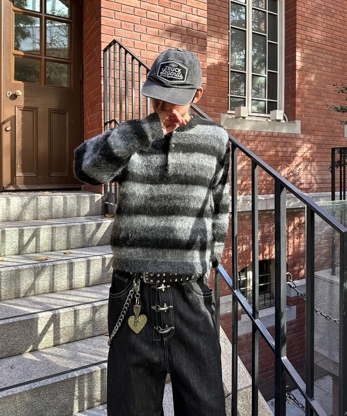 kutir（クティール） セーター ニット HENLEY NECK SILVER BUTTON 