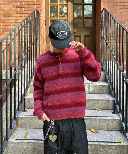 kutir（クティール） セーター ニット HENLEY NECK SILVER BUTTON 
