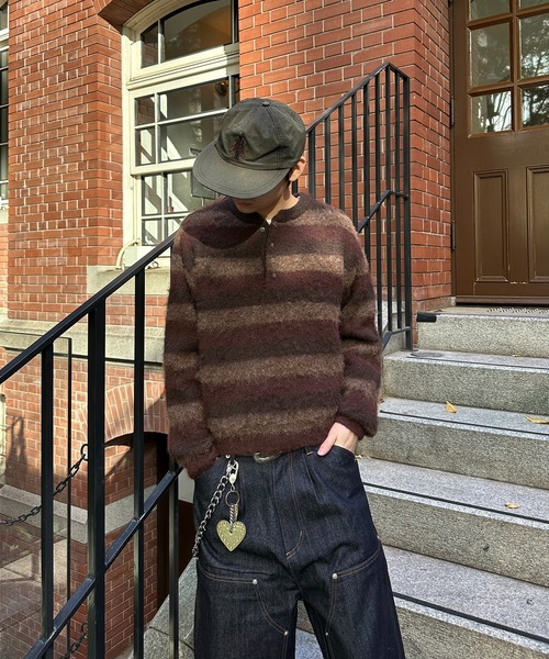 kutir（クティール） セーター ニット HENLEY NECK SILVER BUTTON 