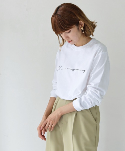 「HER CLOSET」 長袖カットソー M ブラック レディース_画像3